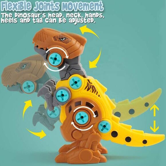 Dinosaur Toys Lot Take Apart with Drill Building Learning Set for Kids Boys - Picture 8 of 11